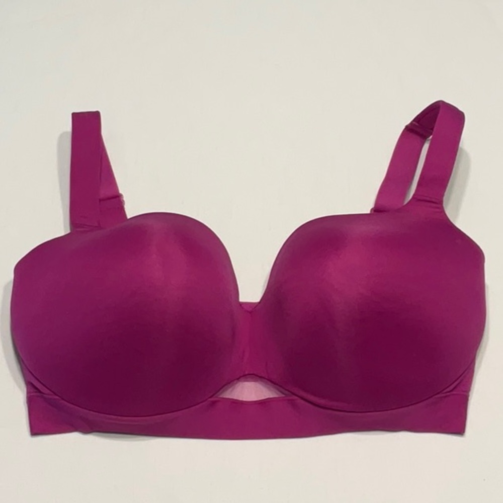 Cacique Lightly Lined Balconette Bra Fuschia NWOT